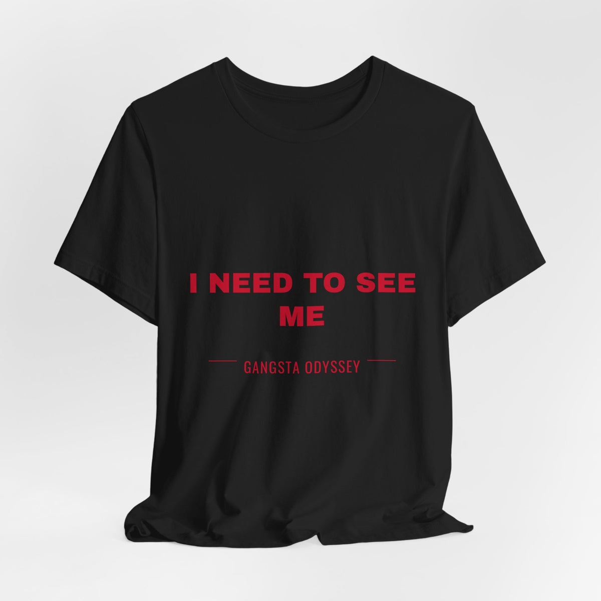 I need to see me Tee - Red on Black