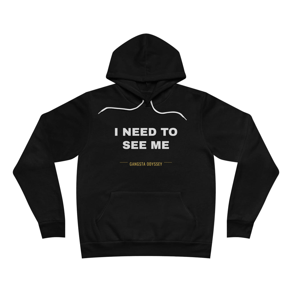 I need to see me Hoodie - White on Black
