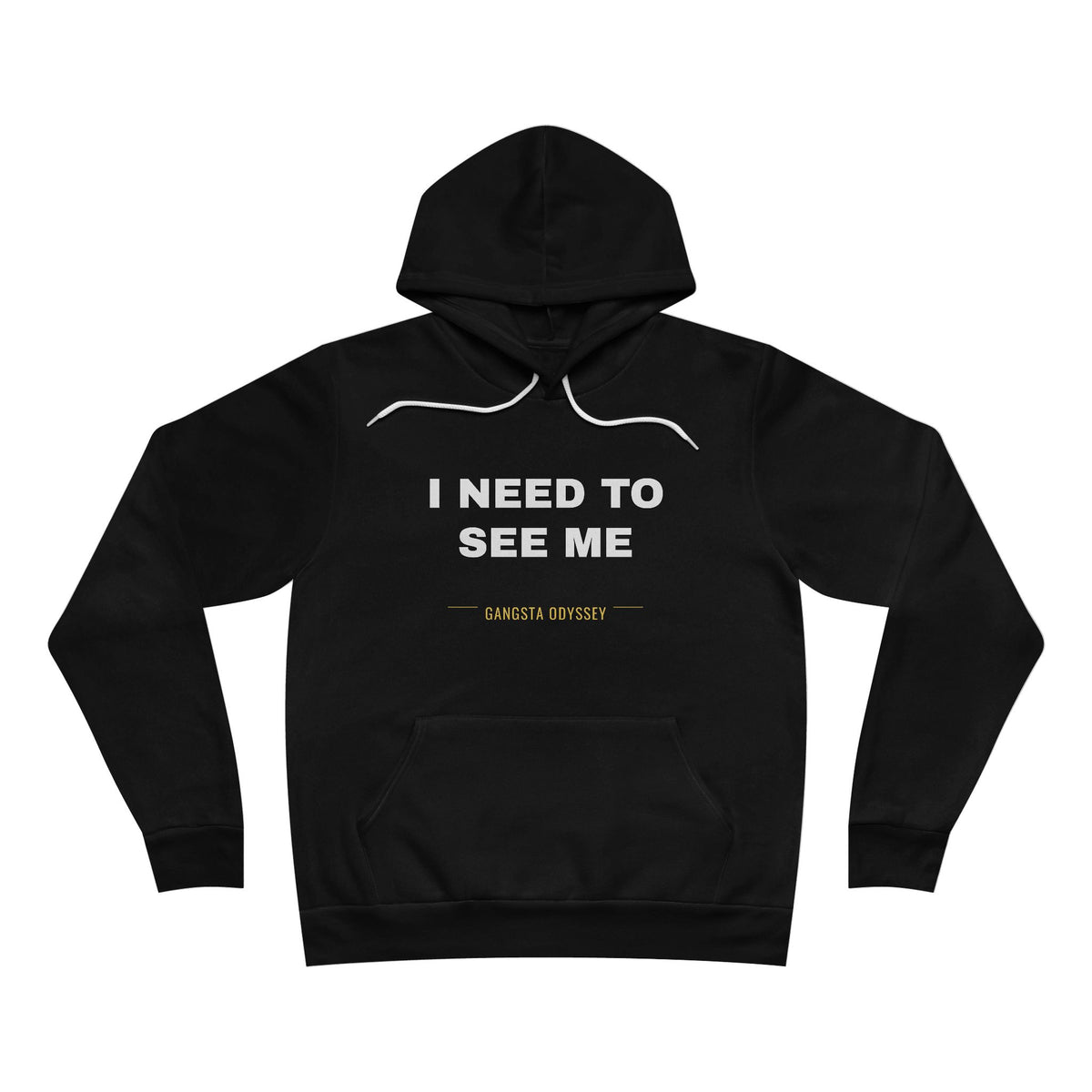 I need to see me Hoodie - White on Black