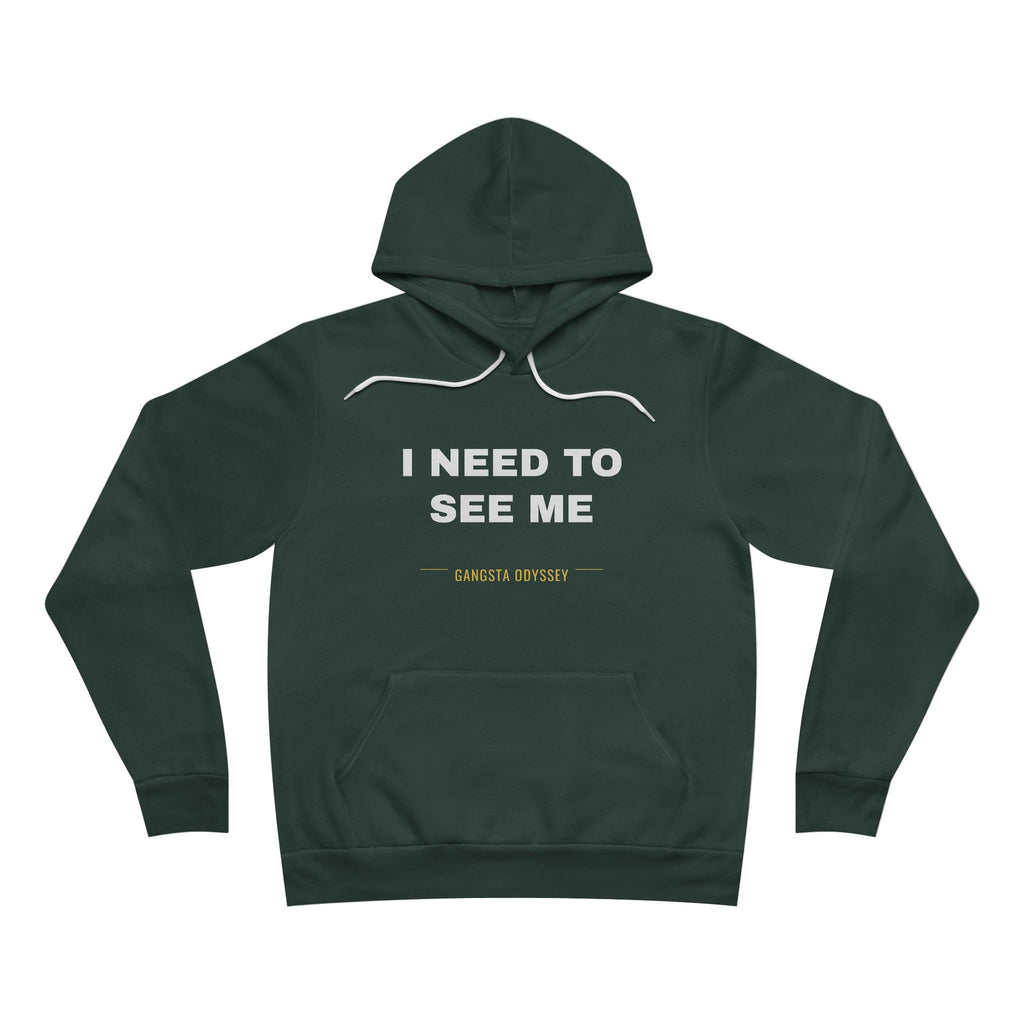 I need to see me Hoodie - White on Forest
