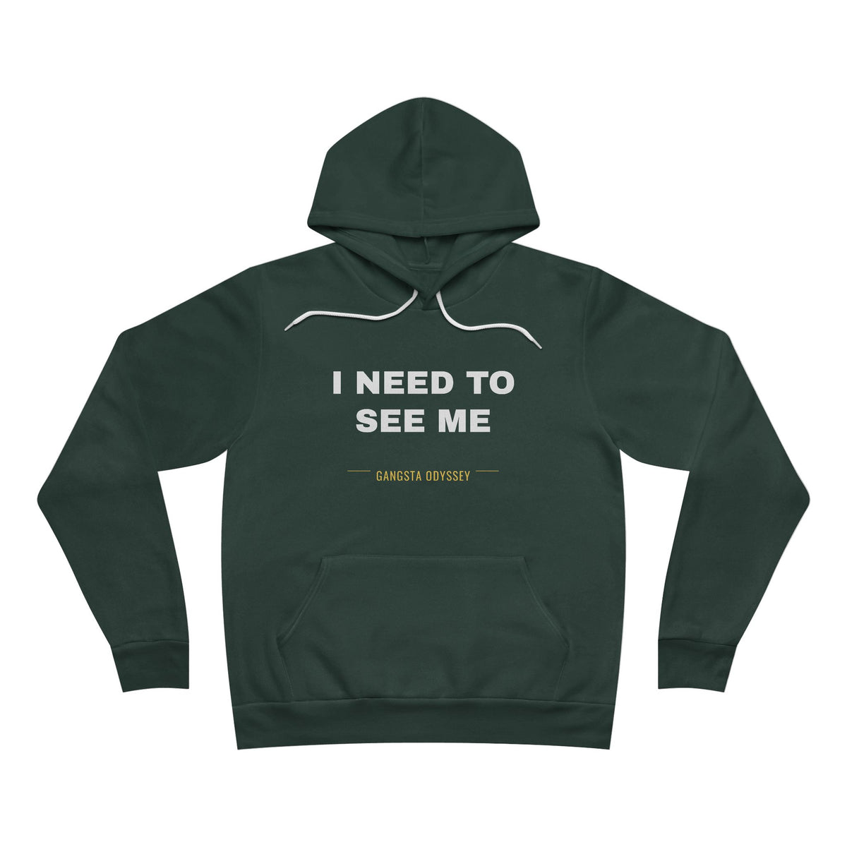 I need to see me Hoodie - White on Forest
