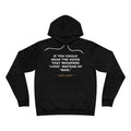 If you could hear the voice that whispers "love" instead of "war," Hoodie - White on Black