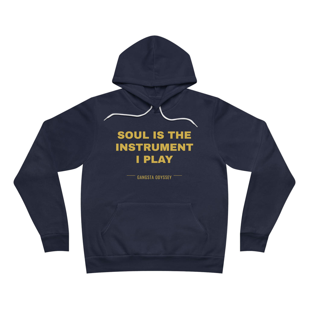 soul is the instrument I play Hoodie - Gold on Navy