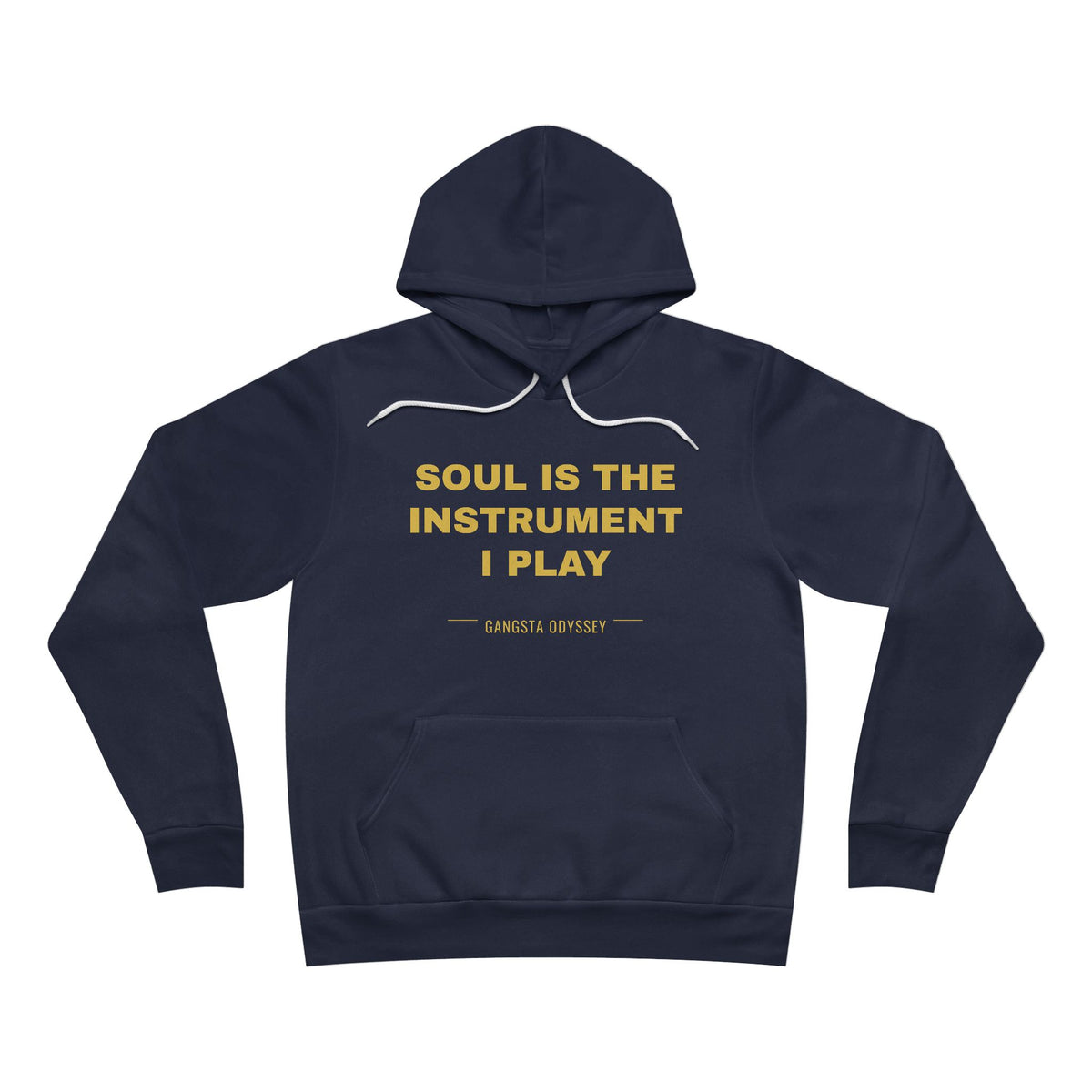 soul is the instrument I play Hoodie - Gold on Navy