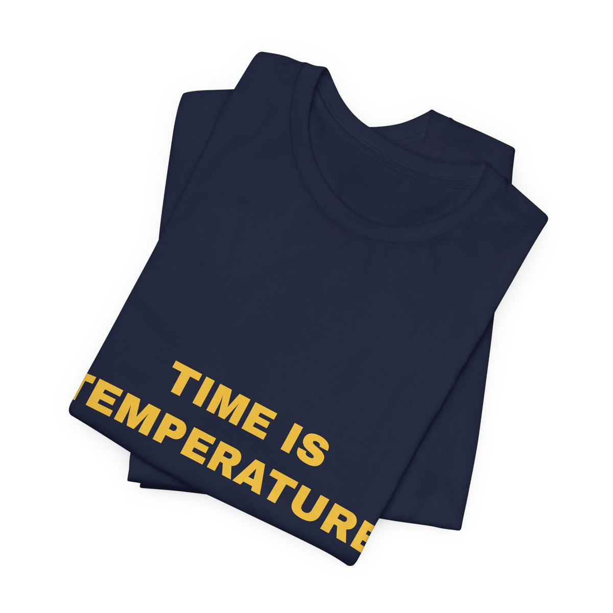 time is temperature Tee - Gold on Navy