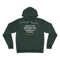 love is the ambience and you serve as a séance to trance Hoodie - White on Forest