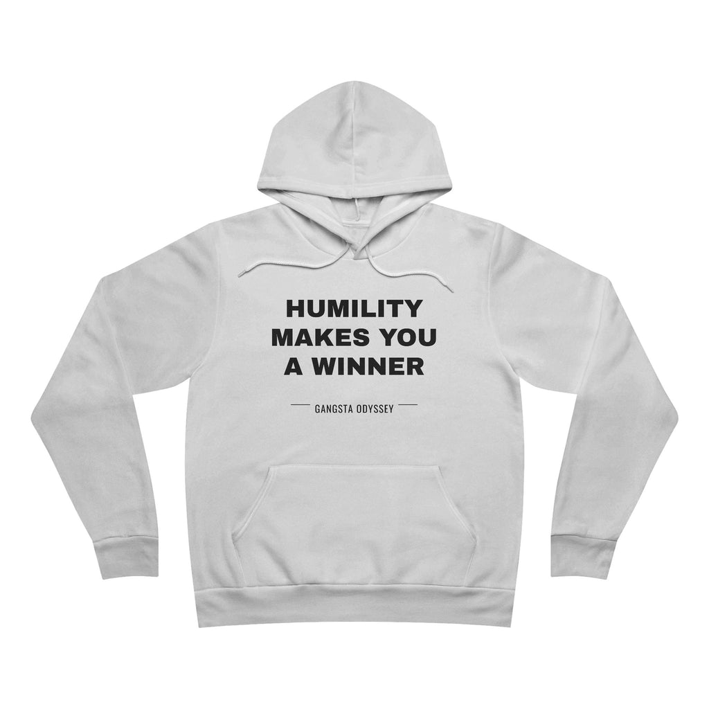 humility makes you a winner Hoodie - Black on White