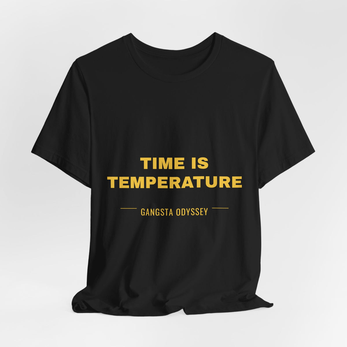 time is temperature Tee - Gold on Black
