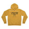 I hold high a love for life Hoodie - Black on Gold