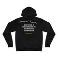 she was a bookmark in climactic chapters Hoodie - White on Black