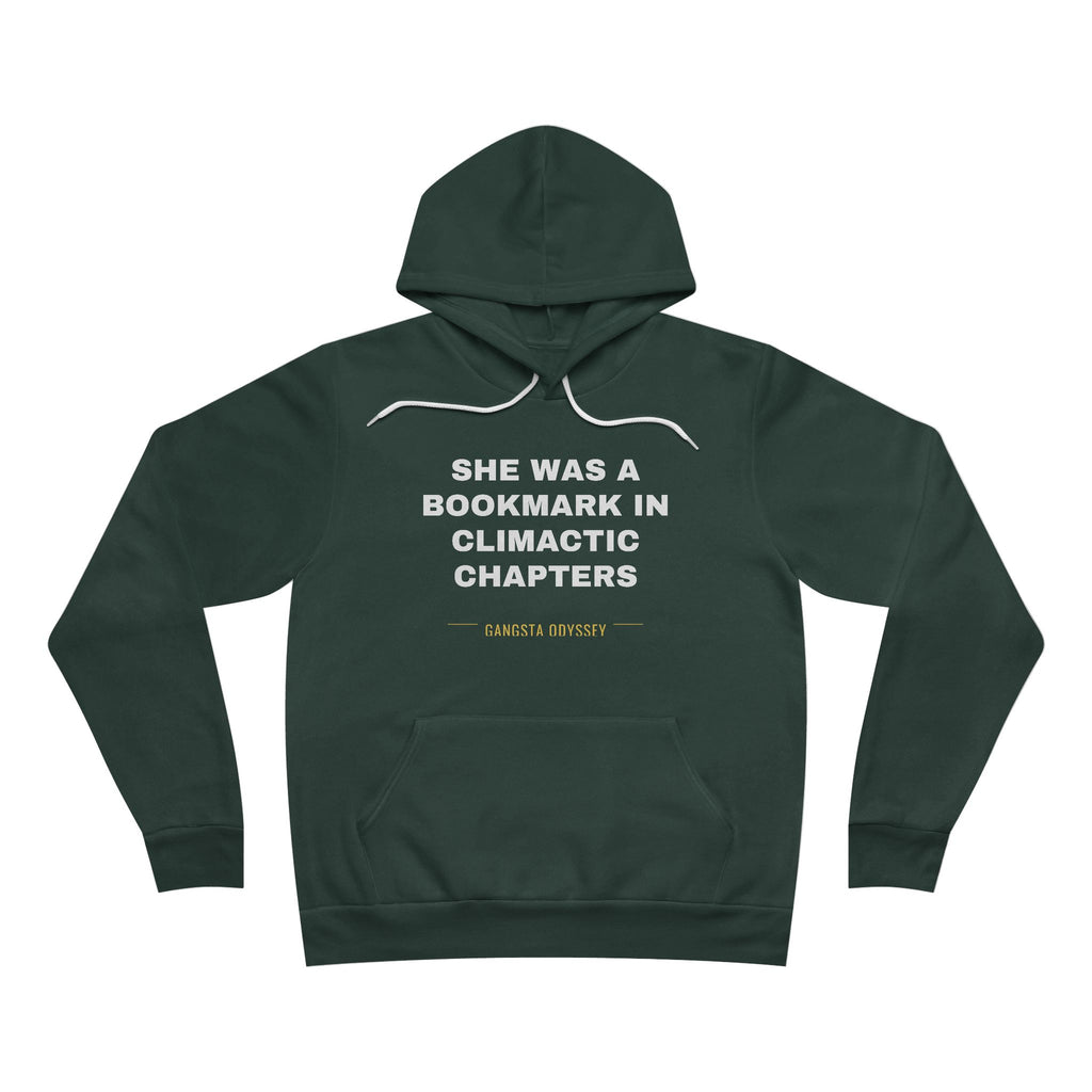 she was a bookmark in climactic chapters Hoodie - White on Forest