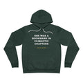 she was a bookmark in climactic chapters Hoodie - White on Forest