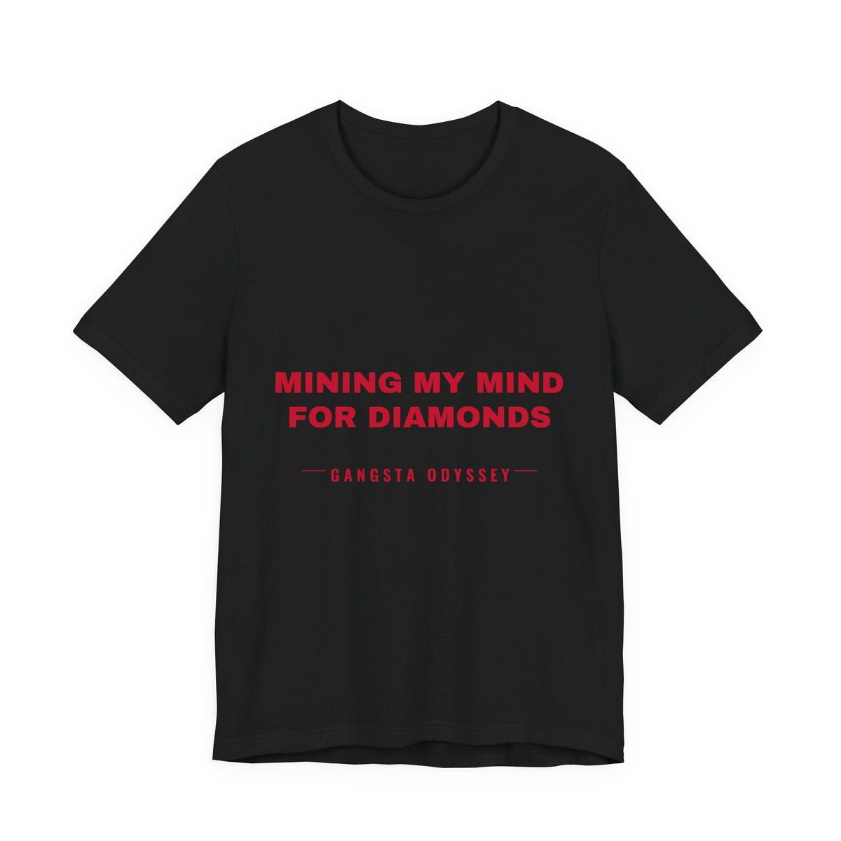 mining my mind for diamonds Tee - Red on Black