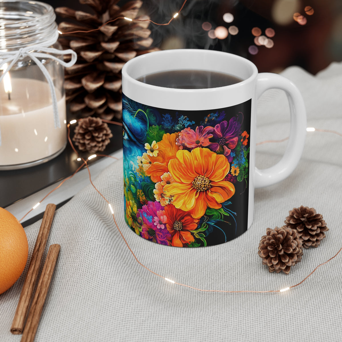 Black Flower - Mug
