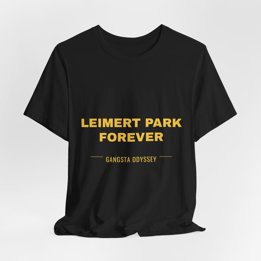 Leimert Park Forever Tee - Gold on Black