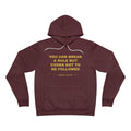 you can break a rule but codes GOT to be followed Hoodie - Gold on Burgundy