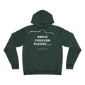 smile forever please..... Hoodie - White on Forest