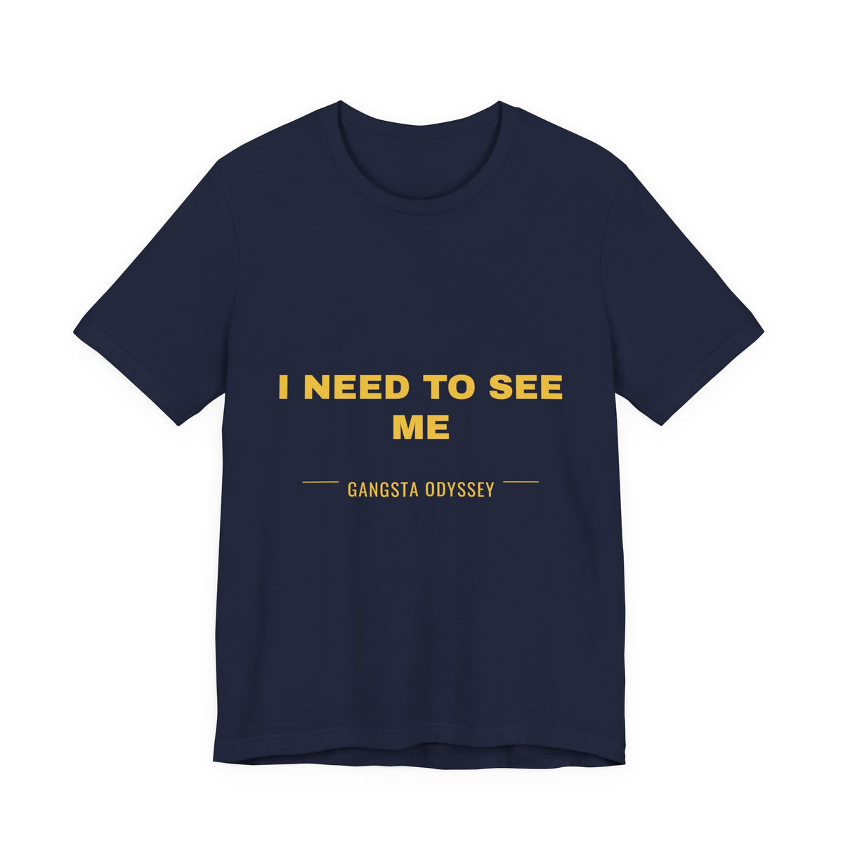 I need to see me Tee - Gold on Navy