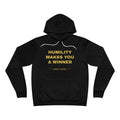 humility makes you a winner Hoodie - Gold on Black