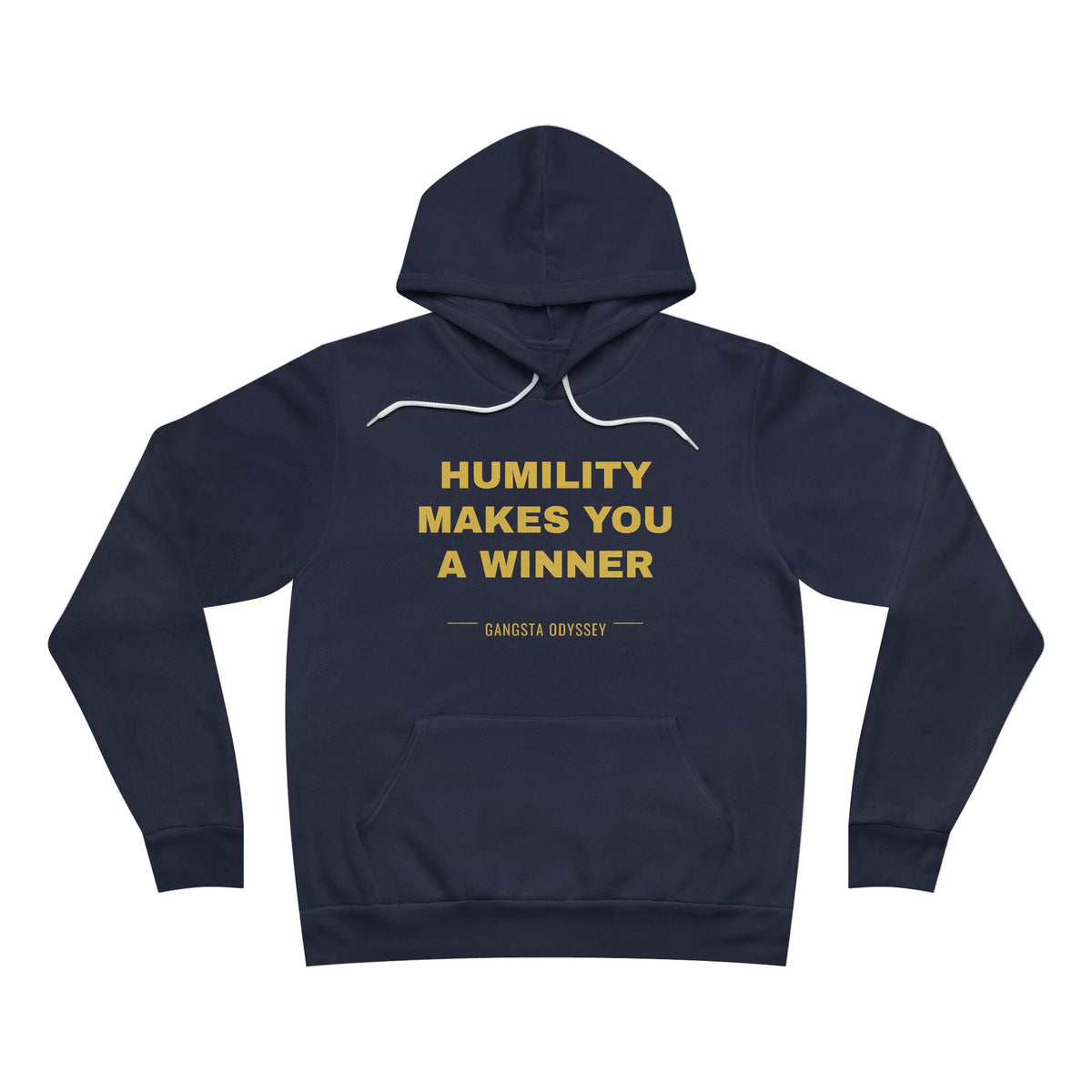 humility makes you a winner Hoodie - Gold on Navy