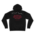 My right to write is a rite that still don't feel right Hoodie - Red on Black
