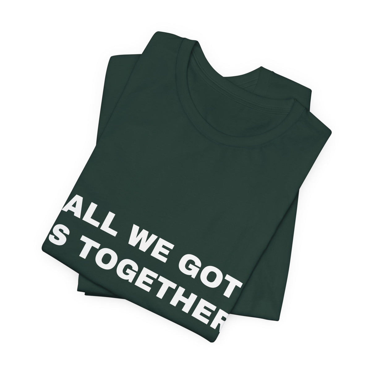 all we got is together Tee - White on Forest