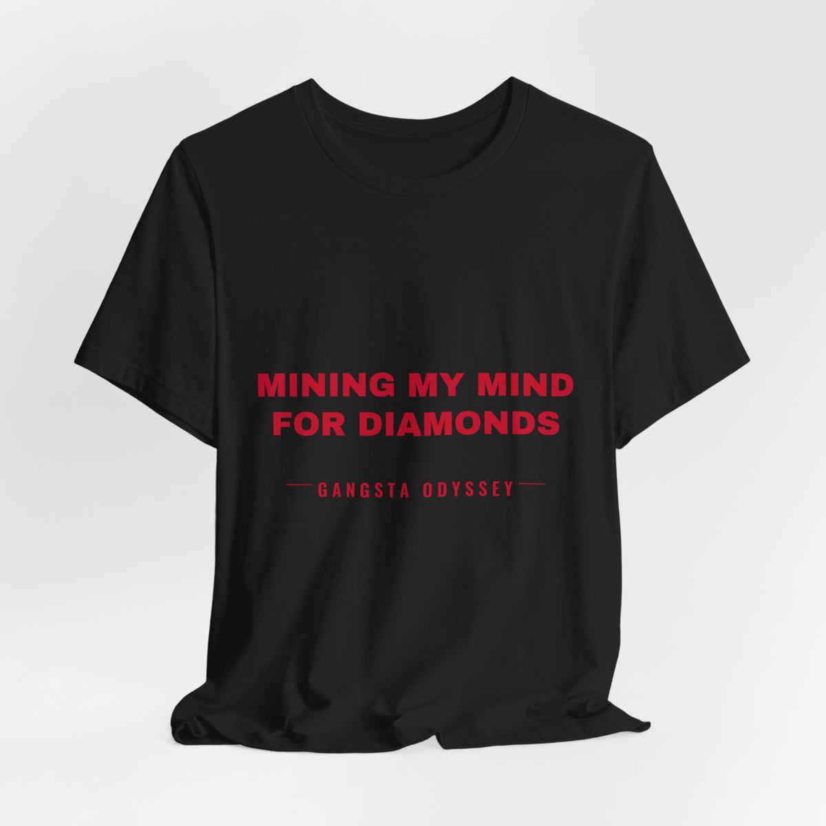 mining my mind for diamonds Tee - Red on Black