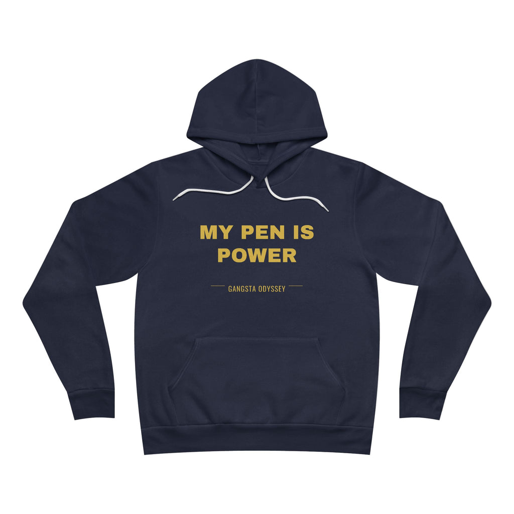 my pen is power Hoodie - Gold on Navy