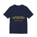 If you could hear the voice that whispers "love" instead of "war," Tee - Gold on Navy