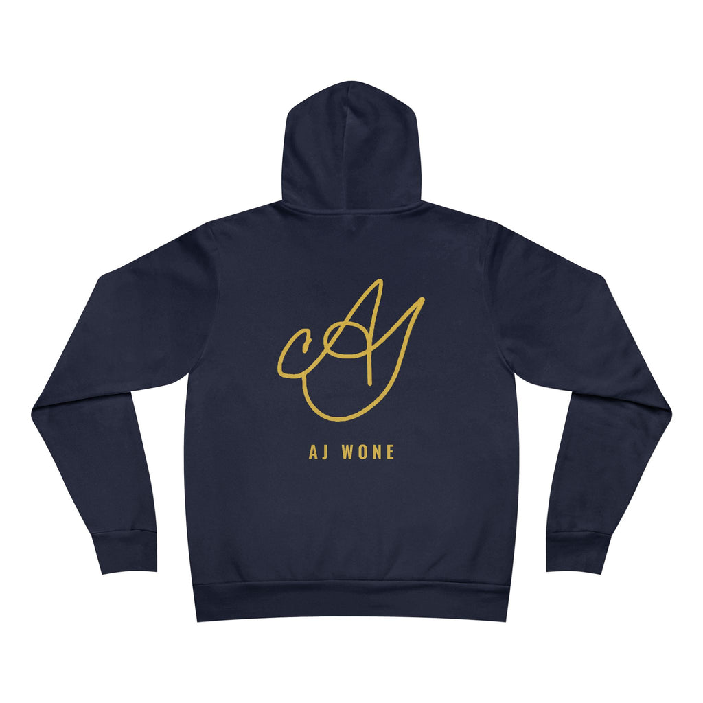 we are what we live Hoodie - Gold on Navy