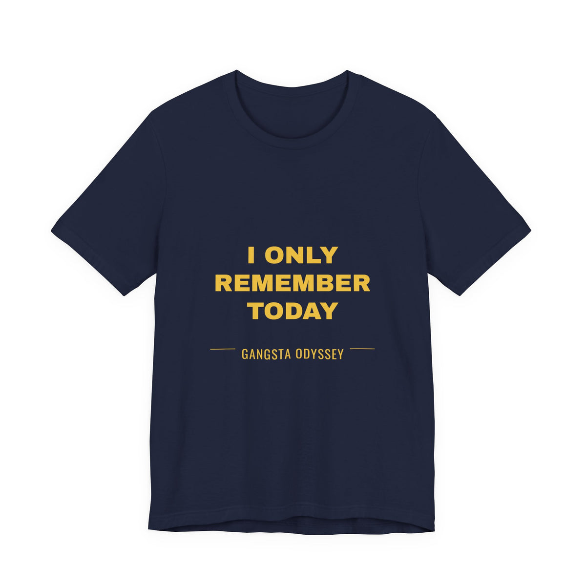 I Only Remember Today Tee - Gold on Navy