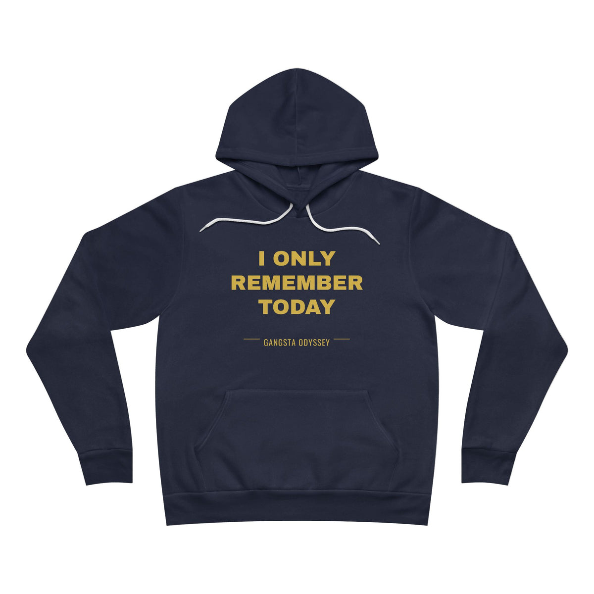 I Only Remember Today Hoodie - Gold on Navy