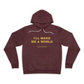 I'll Make Me A World Hoodie - Gold on Burgundy