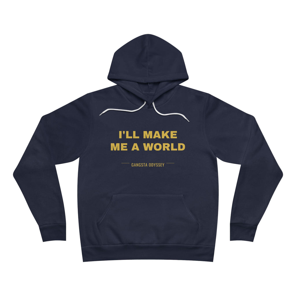 I'll Make Me A World Hoodie - Gold on Navy