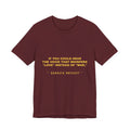 If you could hear the voice that whispers "love" instead of "war," Tee - Gold on Burgundy