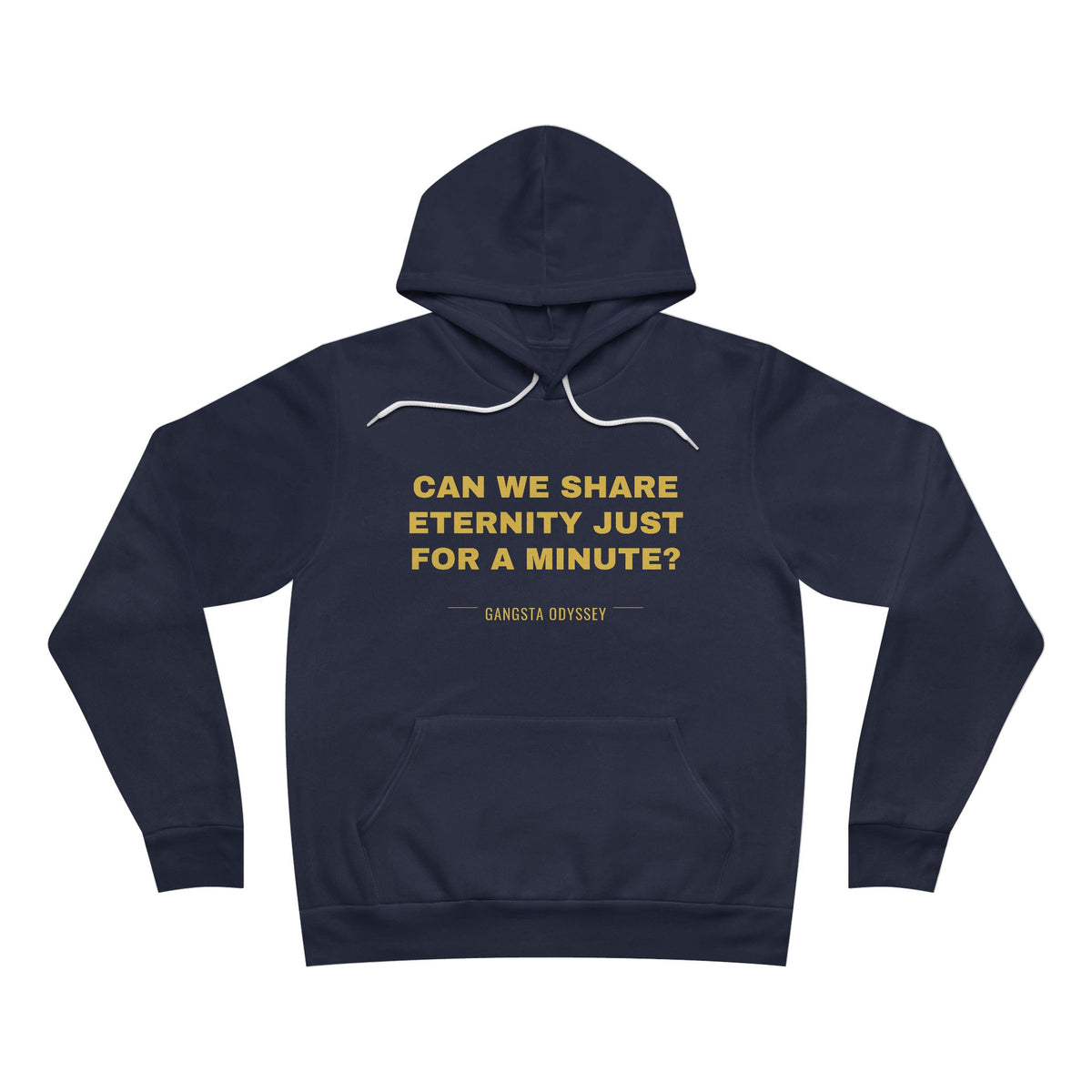 can we share eternity just for a minute? Hoodie - Gold on Navy