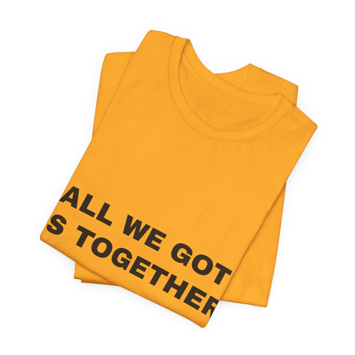 all we got is together Tee - Black on Gold