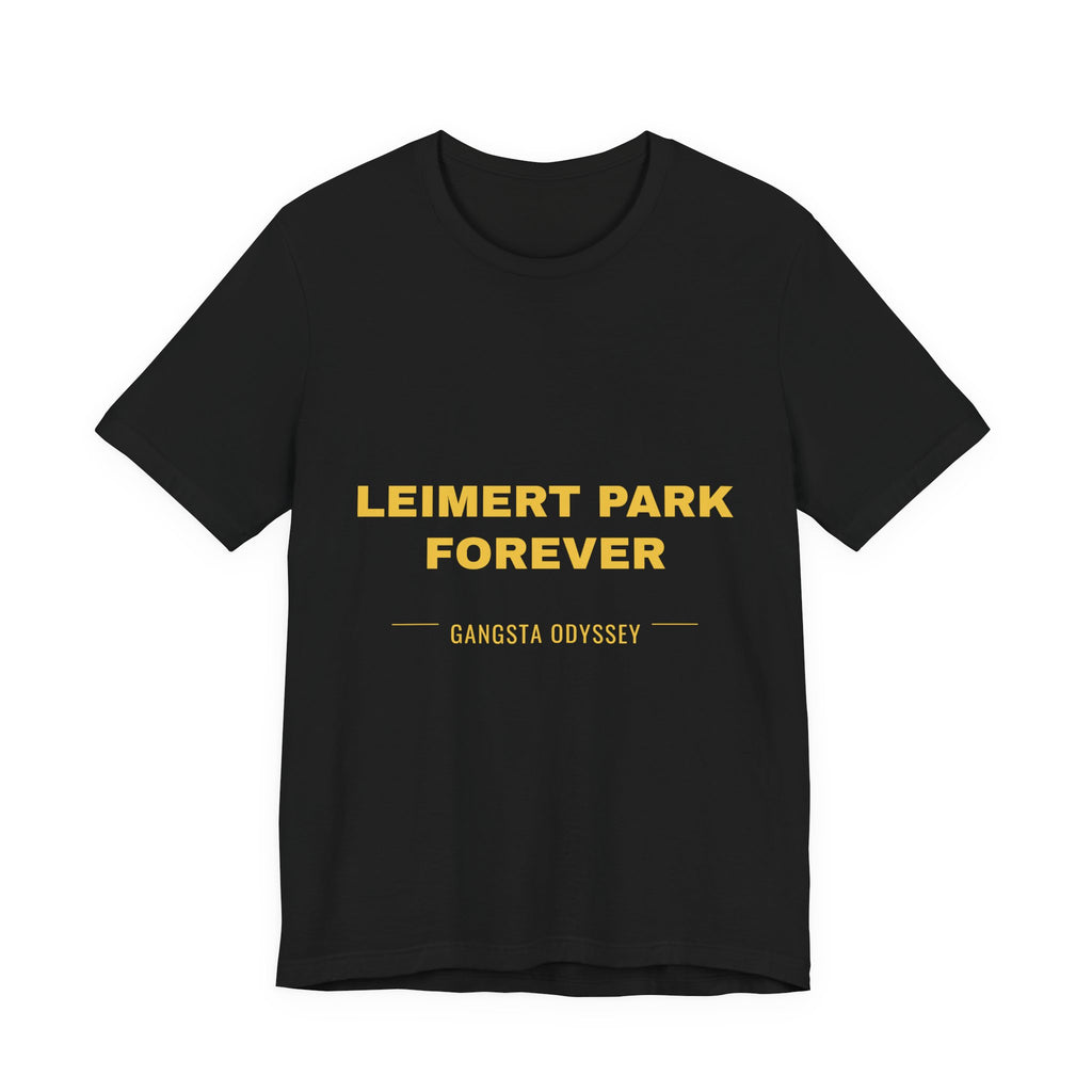 Leimert Park Forever Tee - Gold on Black