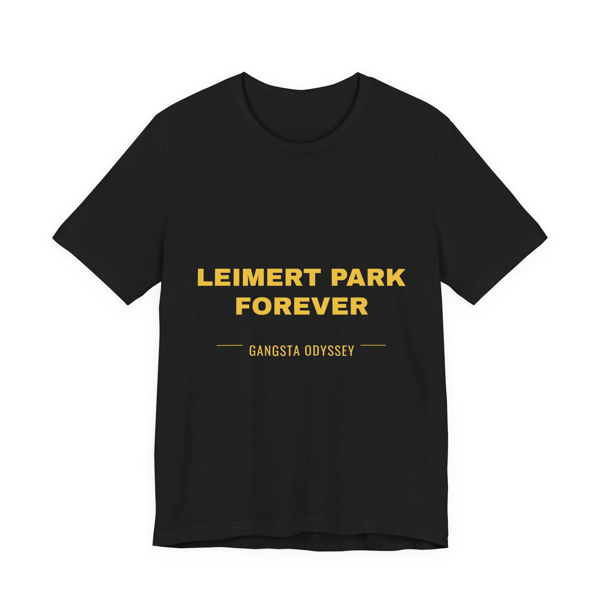 Leimert Park Forever Tee - Gold on Black