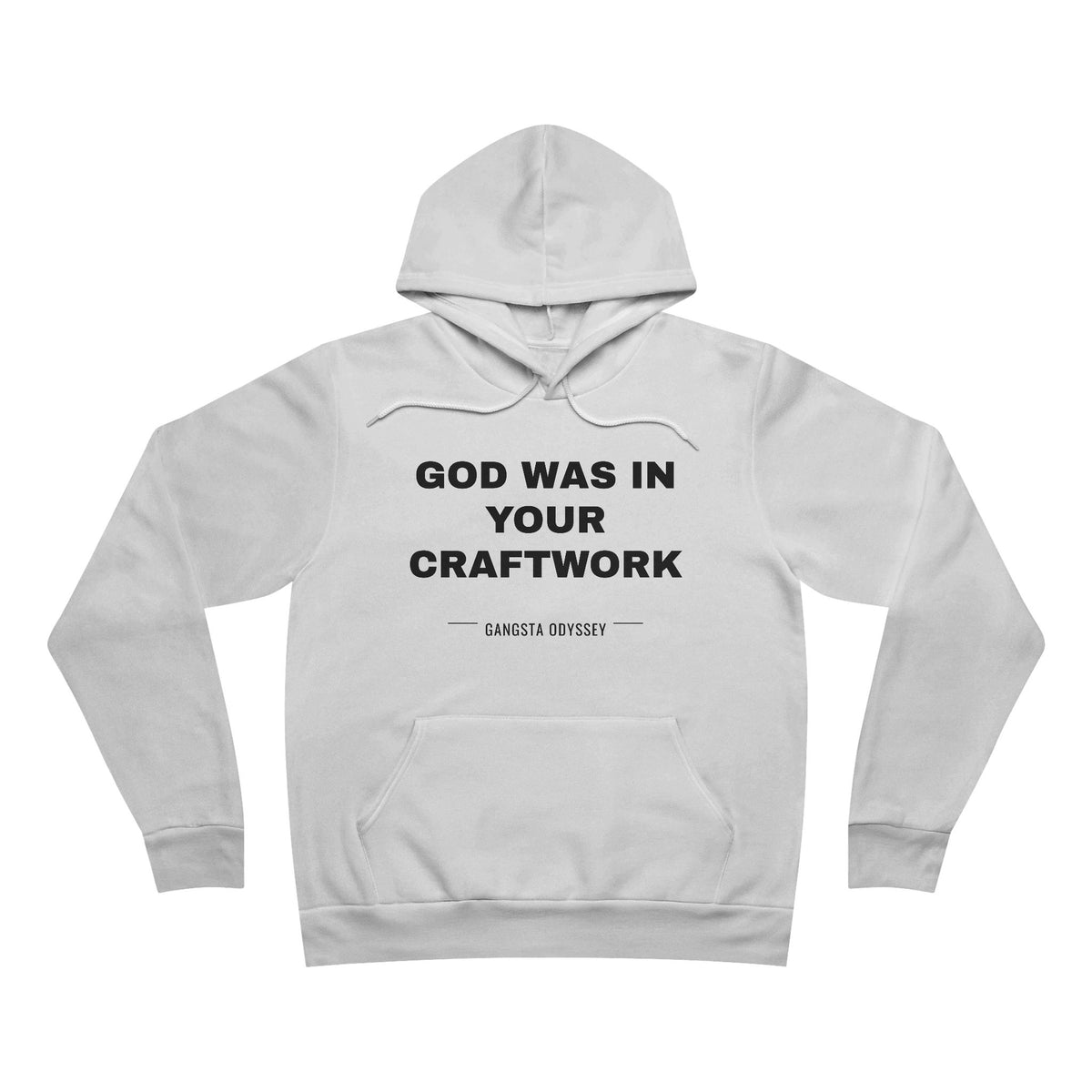 God was in your craftwork Hoodie - Black on White