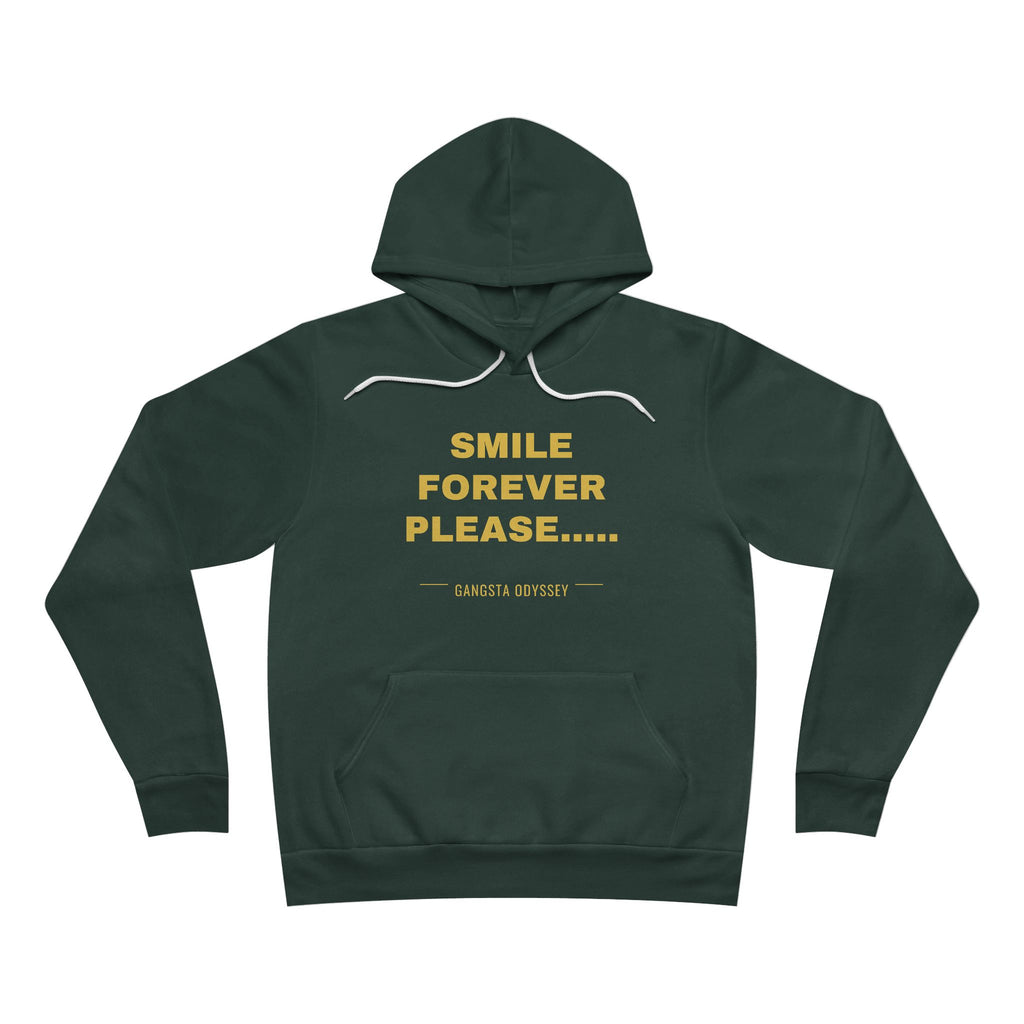 smile forever please..... Hoodie - Gold on Forest
