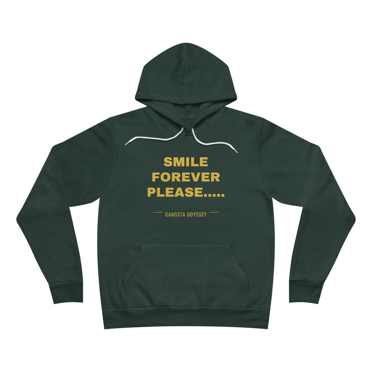 smile forever please..... Hoodie - Gold on Forest