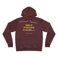 smile forever please..... Hoodie - Gold on Burgundy