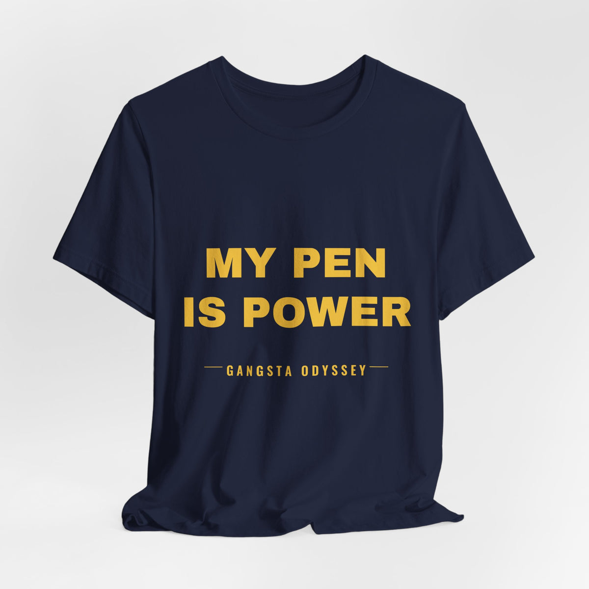 my pen is power Tee - Gold on Navy