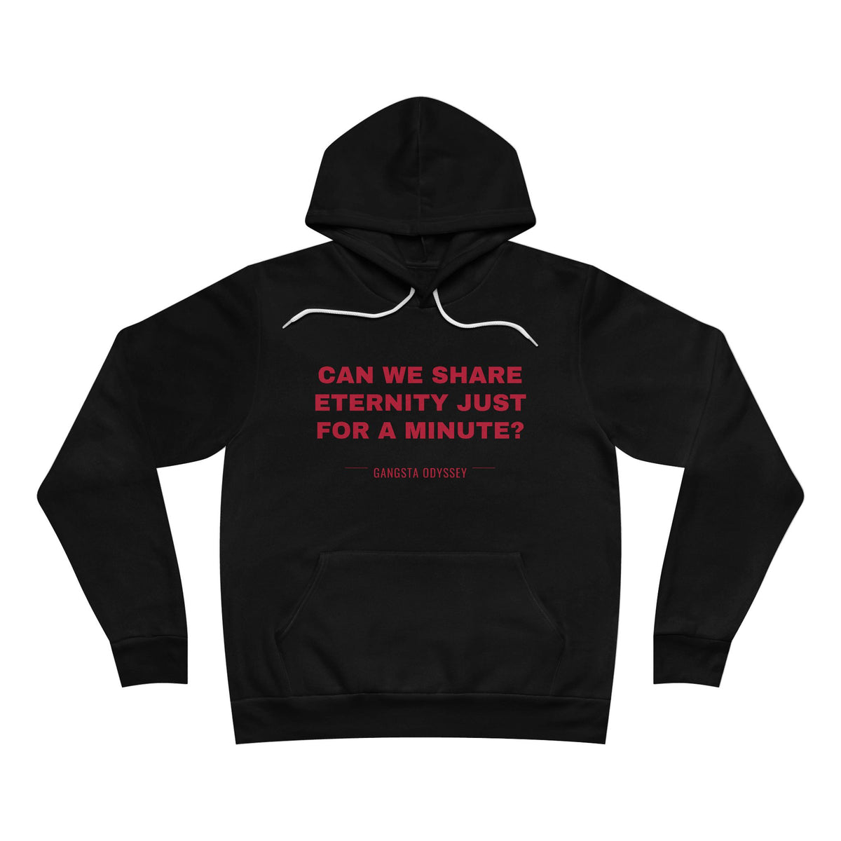 can we share eternity just for a minute? Hoodie - Red on Black