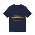time is temperature Tee - Gold on Navy