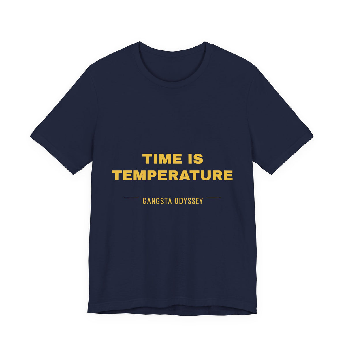 time is temperature Tee - Gold on Navy