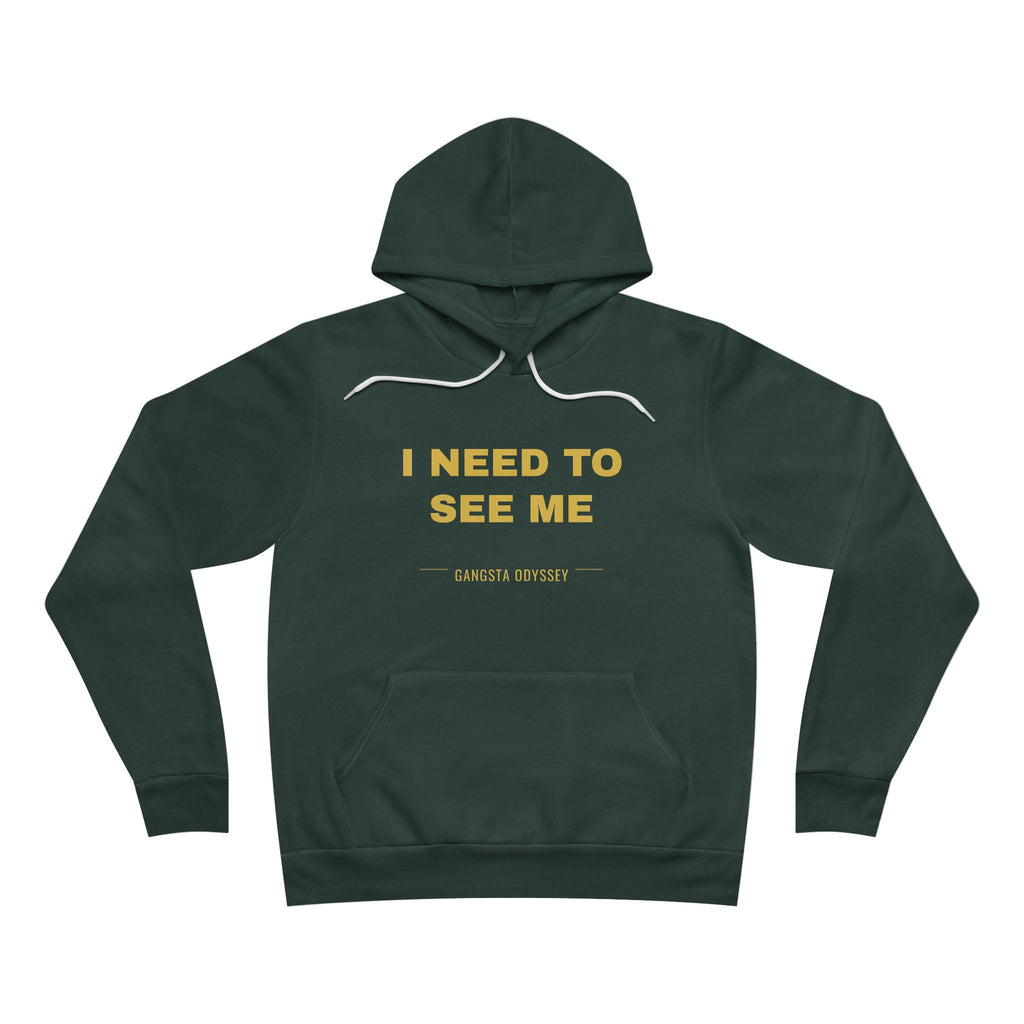 I need to see me Hoodie - Gold on Forest
