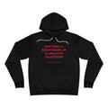 she was a bookmark in climactic chapters Hoodie - Red on Black