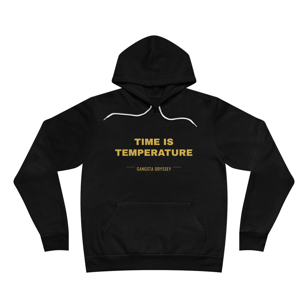 time is temperature Hoodie - Gold on Black
